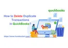 How to Fix duplicate transactions in QuickBooks Online?