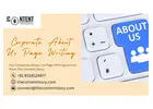 Get Corporate About Us Page Writing service from The Content Story