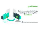 convert an accountants copy to a regular company file in quickbooks