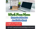 work From Home Job available now