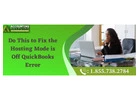 Easy Way To Fix Hosting Mode Is Off QuickBooks